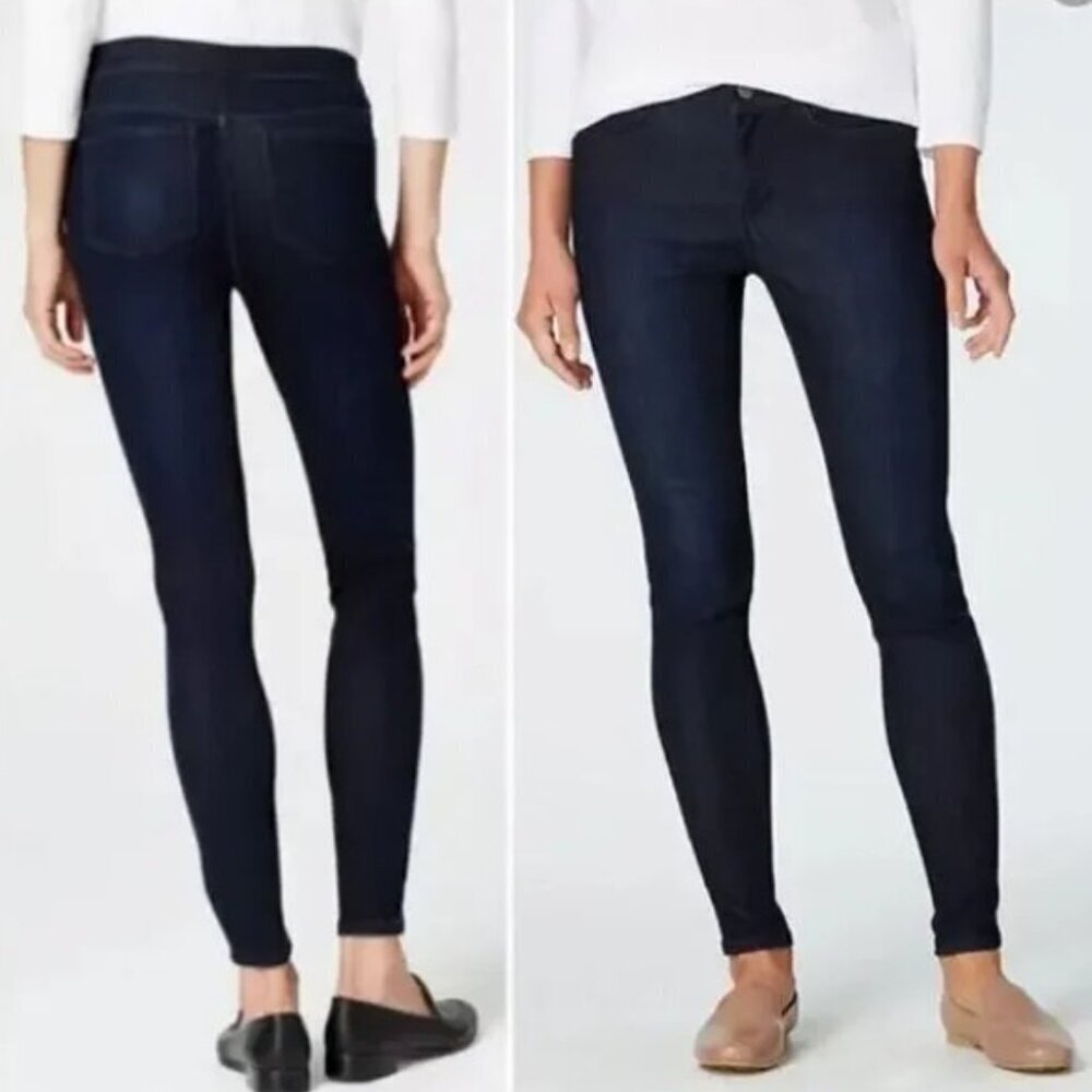 J. Jill Denim Leggings Womens Size‎ 6 Dark Wash Skinny Stretch Tencel Blend Blue